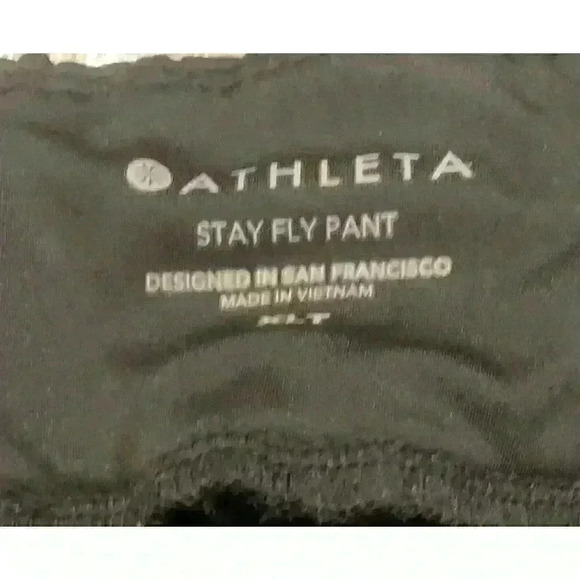 Athleta Jogger Womens XLT Black Stay Fly Zipper Front Cargo Pants See Desc - Picture 3 of 4